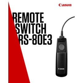 Canon RS-80E3 Wired Remote Shutter Release - Improved Shutter Control - Ideal for Long Exposure, Macro & Tripod Photography - Compatible with Canon EOS & DSLR Cameras