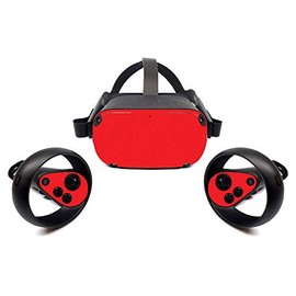 MIGHTY SKINS MightySkins Skin for Oculus Quest - Solid Red | Protective, Durable, and Unique Vinyl Decal Wrap Cover | Easy to Apply, Remove, and Change Styles | Made in The USA