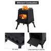 Lineslife Wood Burning Camp Stove, Portable Cast Iron Camping Wood