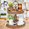 2 Tiered Tray Stand [Includes 3 Changeable Handles] - Stunning