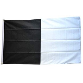Flaggenfritze® Black and White Flag 90 x 150 cm