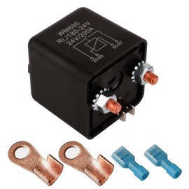 Gebildet 1 x 4-pin relay 24 V DC/200 A peak load for cars, trucks, cars, boats, camping, residential, with 2 pin footprint and 2 connections