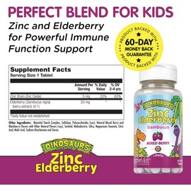 Kal 5 Mg Berry Zinc Elderberry Tablets, 90 Count