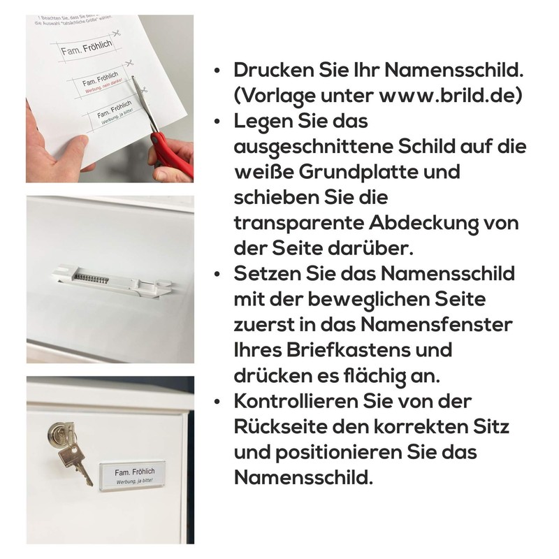 BRILD Letter Box Sign Name Plate Letter Box Name Plate