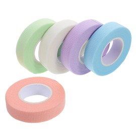 IWOWHERO 5pcs Lash Extension Supplies Eye Makeup Tape for Upper Lower Lashes Breathable Fabric Tape