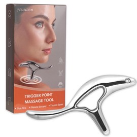 Zinc Alloy Gua Sha Muscle Scraper Tool - Trigger Point & Myofascial Release Massager, Deep Tissue Massage for Back, Neck, Legs Muscle Recovery, Portable Physical Therapy Tools (Silver)