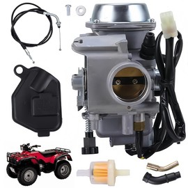 Mactoom Carburetor and Throttle Cable Base Cover & Screw Compatible with Honda Foreman 450 TRX 450 TRX450ES TRX450FE TRX450FM TRX450S 1998-2004 Aftermarket Carb