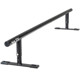 Madd Gear 55" Long Flat Bar Skate Rail – Heavy Duty Durable Round Skateboard Pro Scooter or Inline Skate - Adjustable Height - Smooth Easy Sliding Assembly & Great for Beginners to Advanced Skatepark