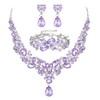 EVER FAITH Conjuntos de joyas de dama de honor nupcial