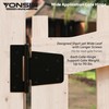 YONSIN 3.5inch Heavy Duty Strap Gate Hinges, Black Shed Door