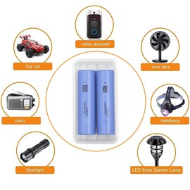 MORNGC 18650 Battery Pack 4 Piece Battery Set, 3400mAh Batteries for Flashlights, Headlamps, Fans, Digital Cameras, Toys, Radios, Speakers, Surveillance Devices and More.