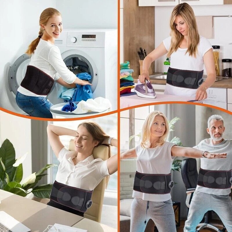 Cordless Massage Belt Electric Heated with Back Support Waist Vibration