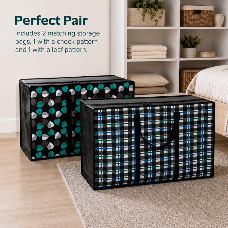 2Pcs 52L Medium Storage Bags | Heavy Duty Moving Bags