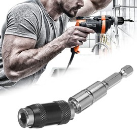 Mesee 3 Pieces Magnetic Pivoting Bit Tip Holder 1/4'' Hex Shank Quick Change Screwdriver Bit Holder Extension Bar Magnetic Screw Drill Tips Holder Extender Bendable in 20° for Corners or Tight Spots