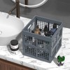 Udotry 18 L Gray Plastic Collapsible Crates, Stackable Plastic Milk