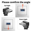 MISYNLON 90Degree Short USB Extension Cable 4inch,Up Angle USB 2.0