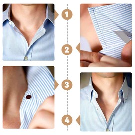 AOLVO Metal Collar Sticks, Stainless Steel Shirt Holder for Men with 3X Stronger Magnets than Most Shirt Collar Support, Shirt Tensioner Men's Holder Shirt Collar Stays for Men Gift Box, silver