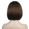 Aimole Short Straight Bob Wig Cute Flat Bangs Synthetic Full