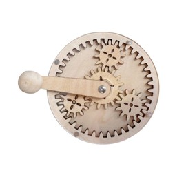 Sharplace Wooden Sensory Busy Boards Accessories, Hand Crank Gear Child Busy Board DIY Parts Developmental Toy