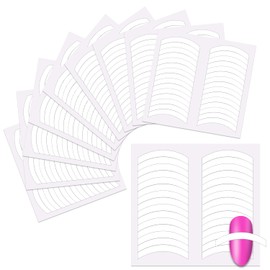 YECIRALA 2880 Pieces French Tip Nail Stickers 60 Sheets Manicure Nail Guides Decals Self Adhesive Manicure Template Stickers White Half Moon Shaped French Tip Stickers for Nail Designs Stickers
