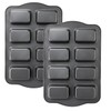 Lawei 2 Pack 8 Cavity Mini Loaf Pan, Non-Stick Small