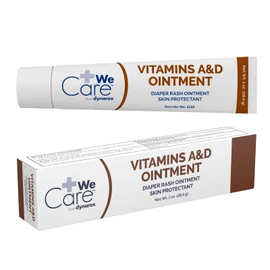 Dynarex Vitamins A & D Ointment, Ointment with Vitamin A and Vitamin D for Body Chaffing, Diaper Rash, Cuts, White, 1 oz. Tube