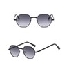 YAMEIZE Metal Small Round Irregular Rimless - Sunglasses for Women
