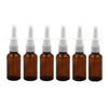 6 Pcs 10ML 0.34OZ Empty Refillable Brown Glass Nasal Spray