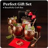 COPPER-BAR Moscow Mule Copper Mugs - Unique HANDCRAFTED Gift Set