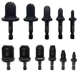 11pcs HVAC Repairing Set Air Conditioner Copper Tube Expander Swaging Tool Manual Pipe Swage Expander Drill Bit with 1/4'', 3/8'', 1/2'', 5/8'', 3/4'', 7/8' Bits