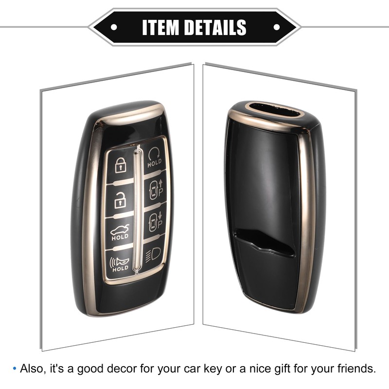 VekAuto Key Fob Cover Compatible for Hyundai, 8 Buttons Soft