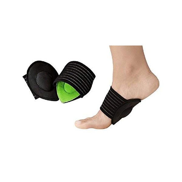 Cushioned Plantar Fasciitis Foot Arch Support Sleeves - Soft Foam Compression Pad Pain Relief for Fallen Arches - Unisex Single Pair - Universal Size