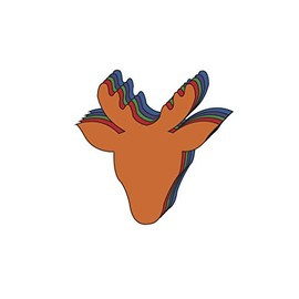 5.5" Foam Reindeer Assorted Color Creative Cutouts, 15 in a Package for Kids Crafts, Decorations, School Projects, Holiday Crafts, Holiday Decorations