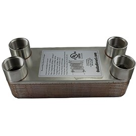 Duda Energy HX1620: F100 B3-16A 20 Plate Heat Exchanger, 1" Female NPT