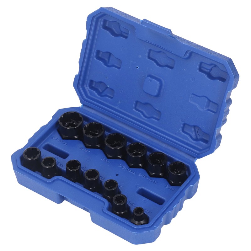 13Pcs Bolt Nut Remover Professional Bolt Nut Extractor Socket Set