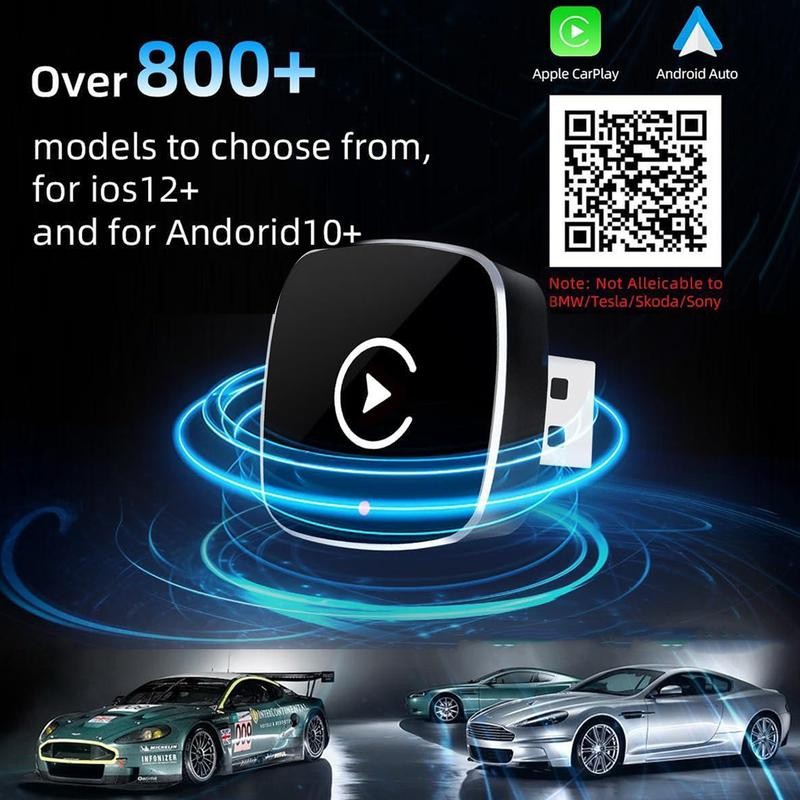 2025 Wireless carplay Adapter for iPhone/Android - Fast Connection,No Latency,Hands-Free
