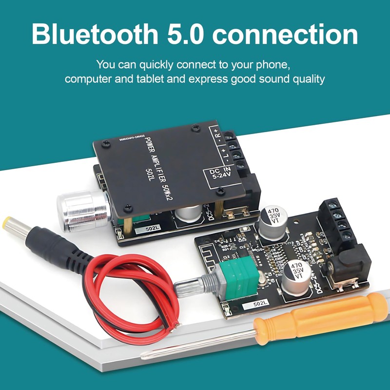SIGANDG Bluetooth 5.0 HiFi Amplifier Board 2 x 50 W