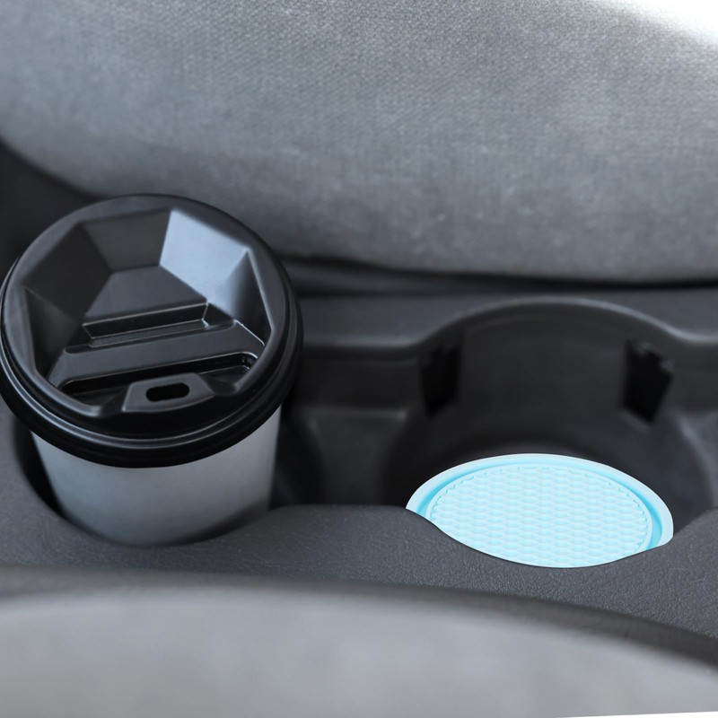 sourcing map 4pcs Car Cup Coasters Universal PVC Car Cup