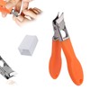 Anti Splash Slanted Nail Clipper, Wide Jaw Opening Stainless Steel