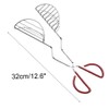 Froiny Stainless Steel Taco Maker Tongs, 12.6 Inch Long, Red,