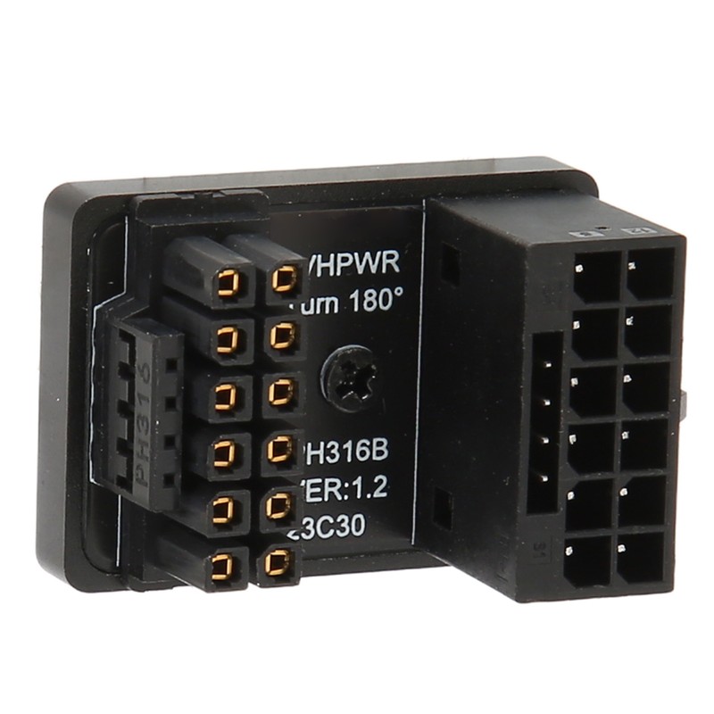 ATX 16Pin Male to 16pin Female 180 Degree Angled Adapter