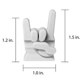 4 Pack Rock and Roll Cable Clips, Cable Management Cord Organizer, Desk Accessories, Cable Organizer, Office Computer Desk Organizer, Electrical Wire Holder, Car Organizer, 4 pcs White Rock On Hands