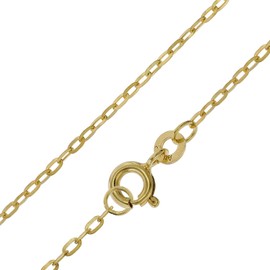 trendor Necklace 333/8K Gold Flat Anchor Design 1.3 mm Wide Elegant Necklace Made of Real Gold for Women Beautiful Gift Idea 51862, Gold