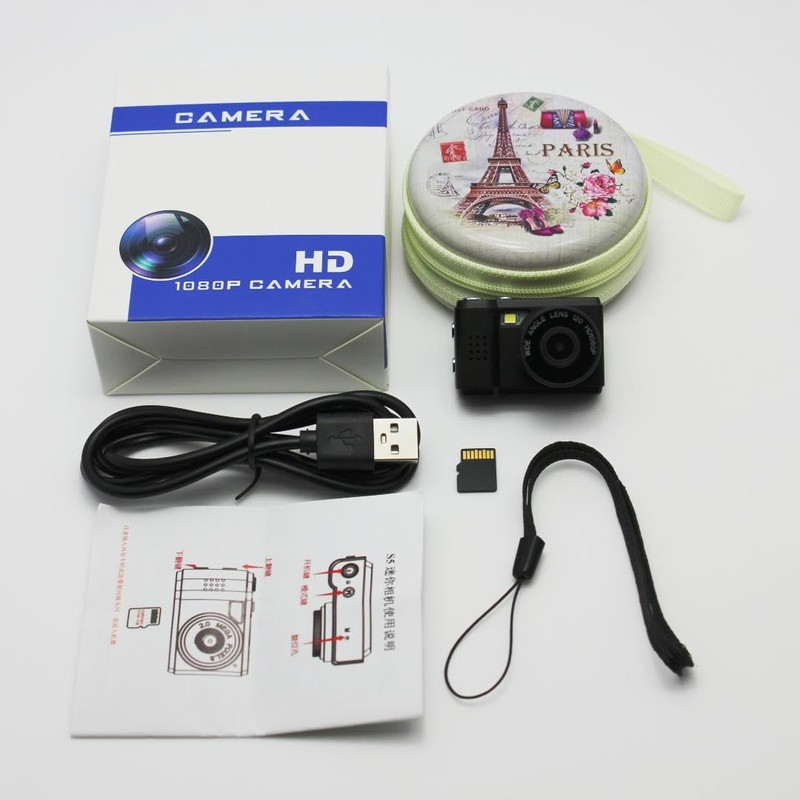 Mini Digital Camera with LCD Screen LED Flash 1080P Full