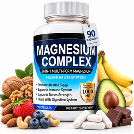 Magnesium Complex for Women and Men, Magnesium Supplement 8 Elemental