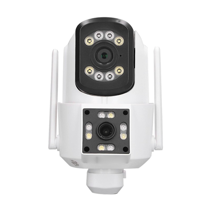 Outdoor WiFi Surveillance Camera 2 Lens Security PTZ IP Cam