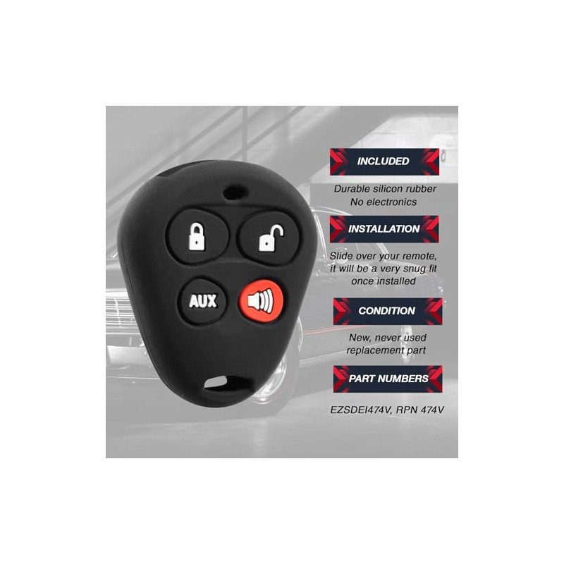 Funda protectora de silicona para llave de control remoto de