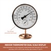 Foxyoo 4-Inch Indoor Thermometer and Humidity Gauge, Room Analog Temperature