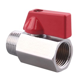 GOVALVE Brass Mini Ball Valve - 3/8" NPT Female x Male Thread Shut-Off Valve For water oil and gas Pack of 1