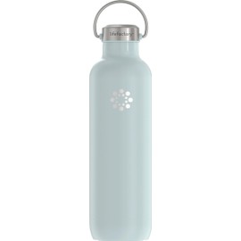 LIfeFactory Stainless Steel Vacuum-Insulated Sport Bottle, 32 Ounce, Mint